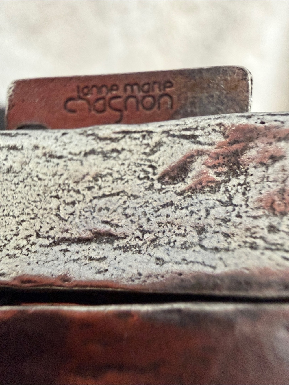 Anne Marie Chagnon | Antiqued Pewter Statement Stretch Bracelet - Picture 6 of 7